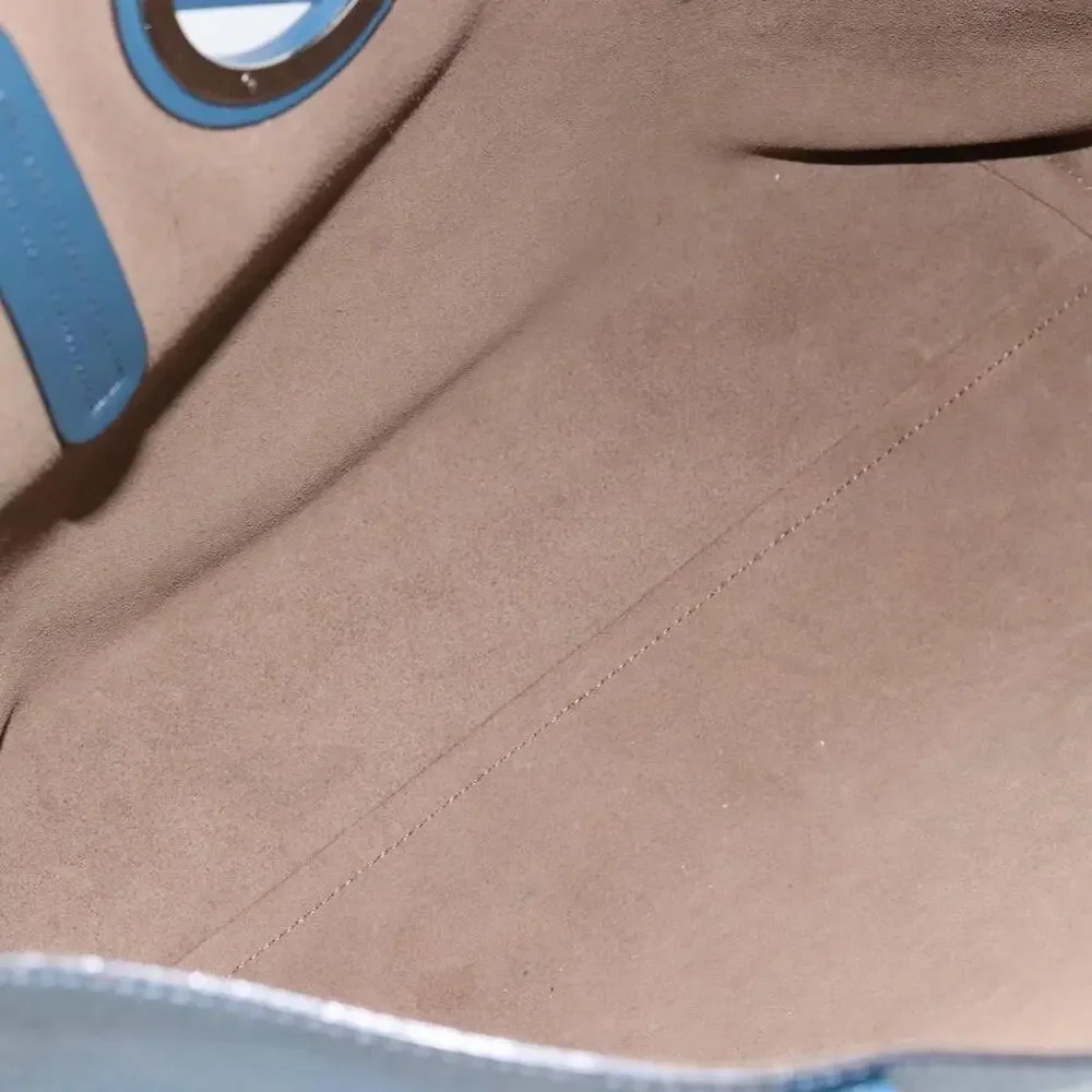 Fendi Leather FF Tote Blue